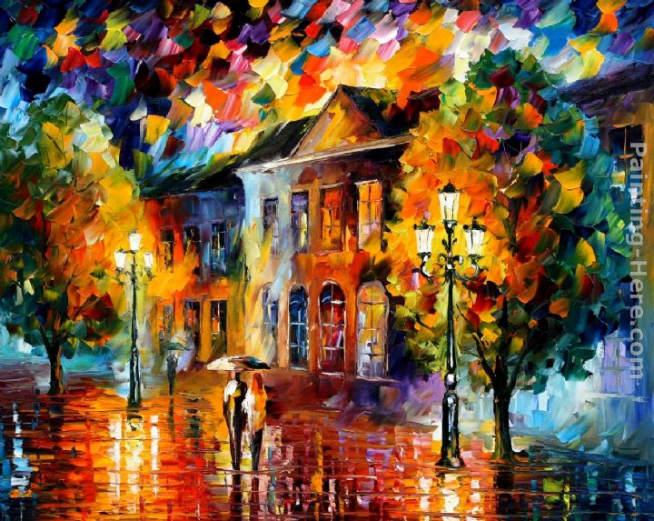 Leonid Afremov Rain painting anysize 50 off Rain painting for sale